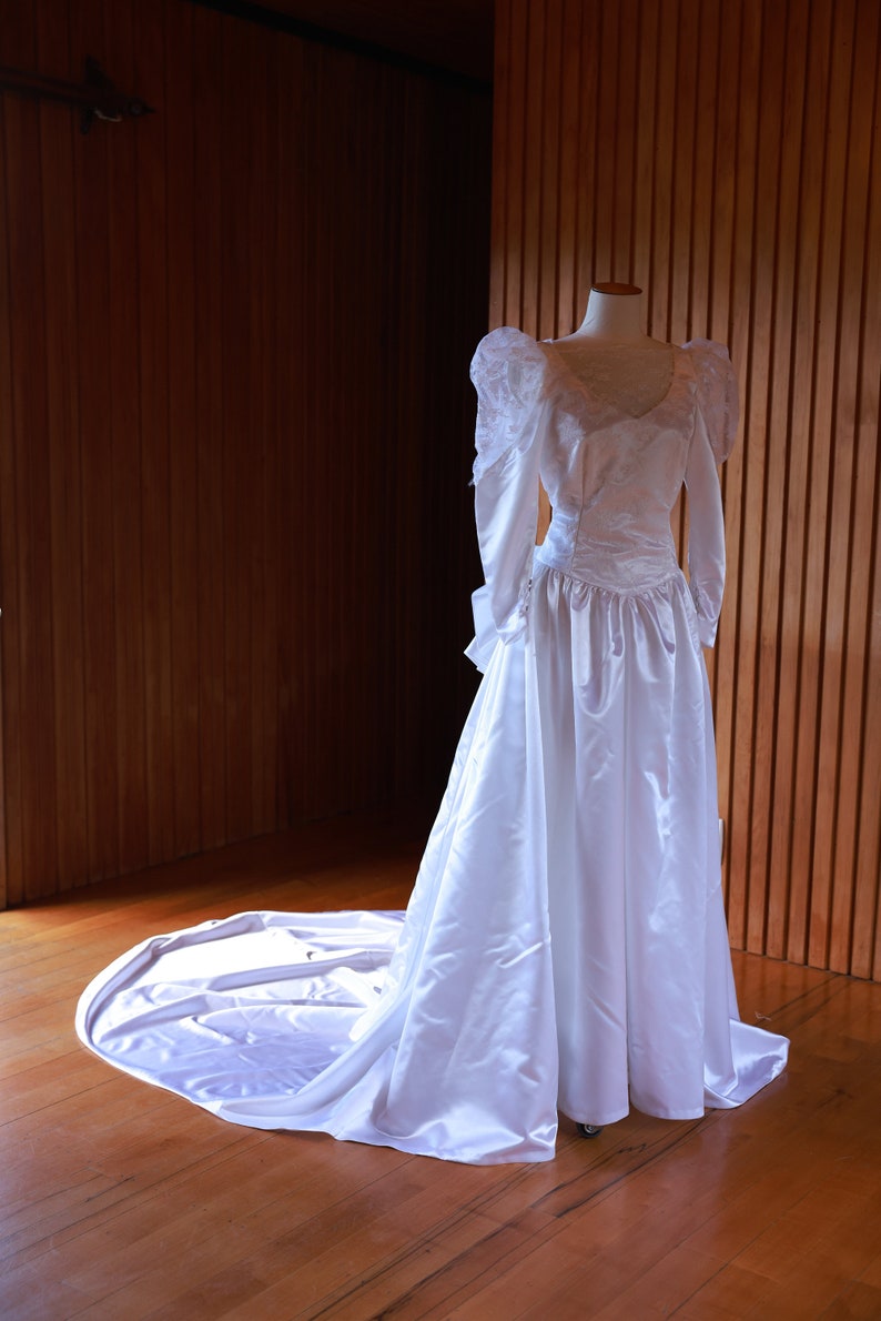 English Designer 1990s satin halter gown