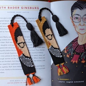 Bookmark: Ruth Bader Ginsburg (RBG), Hand-Knotted, Hand-Woven (Made to Order)