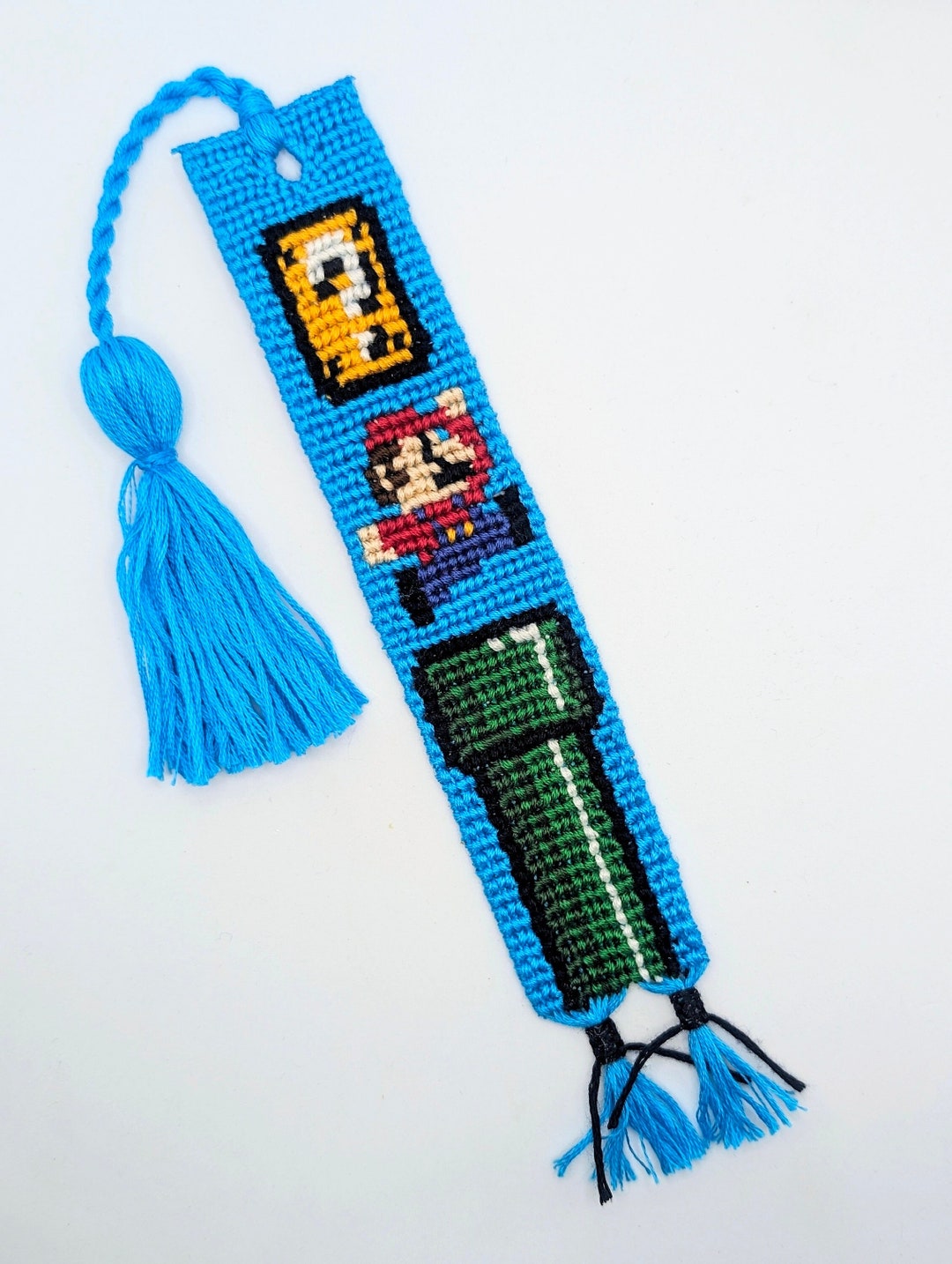 Game Bookmarklets Bookmark: Video Games, Mario, Gaming, Hand-knotted, Hand-woven (made-to ...