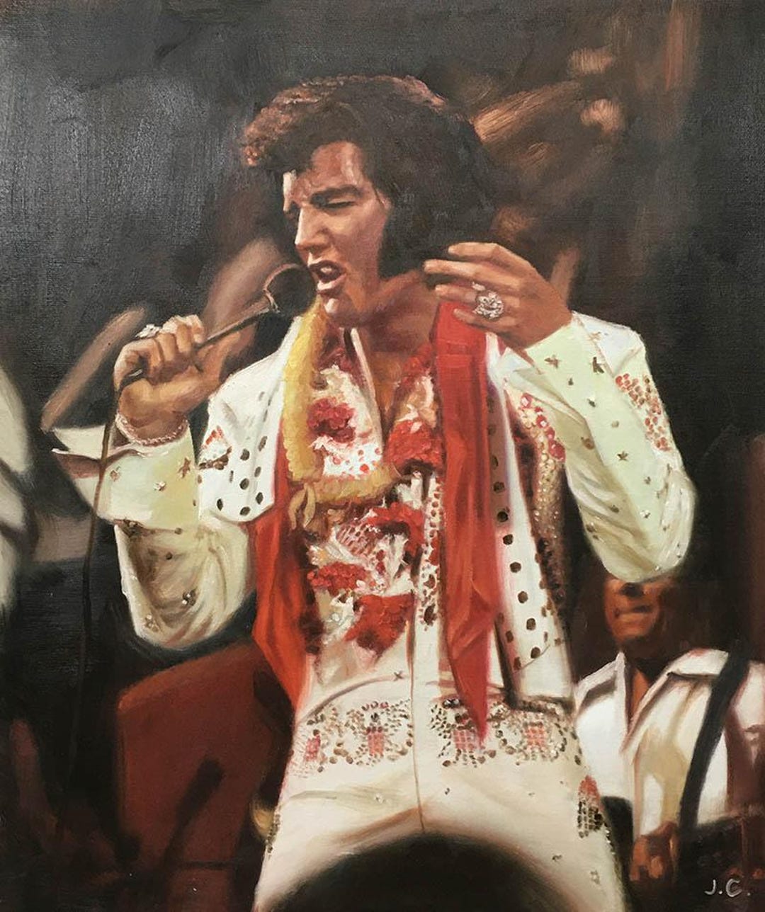 絵画『エルヴィス・プレスリー(カラー)』ヘイ平山画 絵画『エルヴィス・プレスリー(カラー)』ヘイ平山画