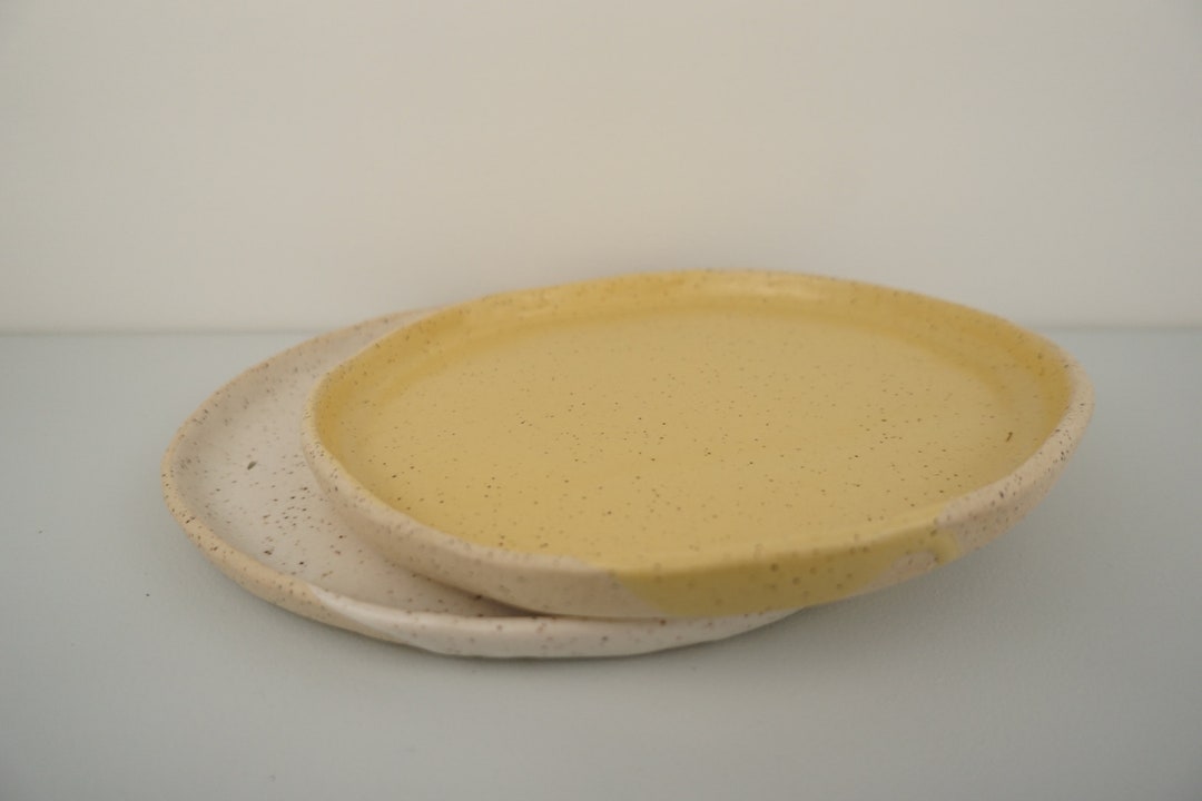 Speckled Ceramic Plate Etsy