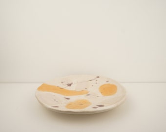 Small Ceramic Plate, Snack Plate, Appetizer Plate, Salad Plate, in Splatter Pattern