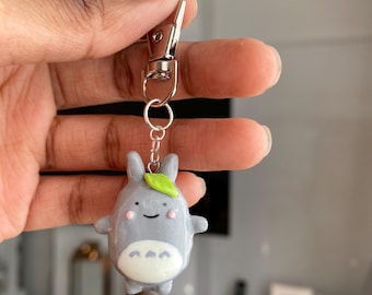 Totoro Keyring || Studio Ghibli Phone Bag Charm Handmade Gifts Accessories