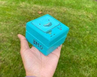 BMO Adventure Time || Wooden Box || Storage for trinkets || Stash box Christmas Handmade Gifts