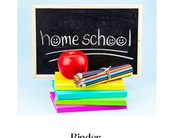 Homeschool Binder Kit, Colorful Page Sections (Digital Download)