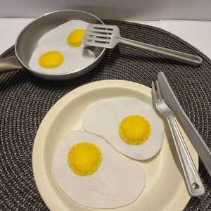 Shop accessories, play food, toy food, fried egg 2pcs.