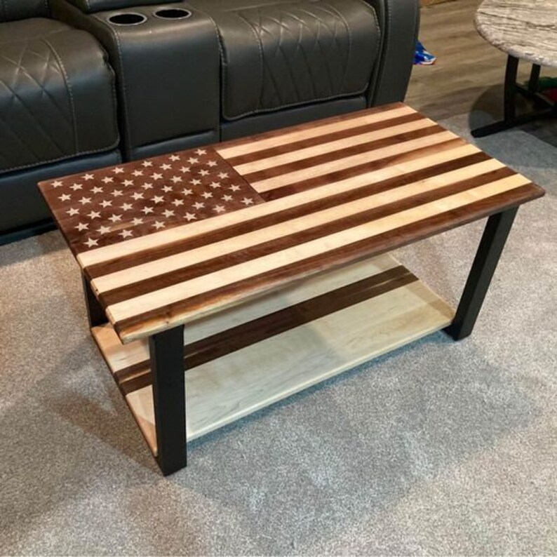 American Flag Coffee Table Etsy
