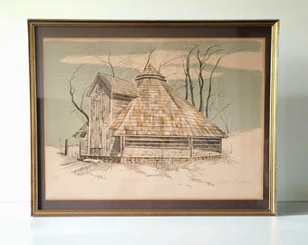 Vintage Setaucket von Richard Smith Artist's Proof Lithographie