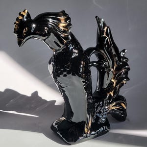 MCM Lipper Mann Black & Gold Ceramic Rooster