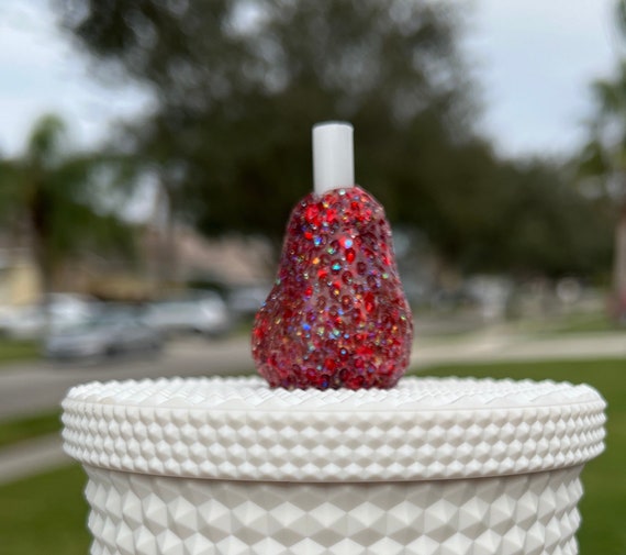 Strawberry Starbucks Cup With Straw Topper 