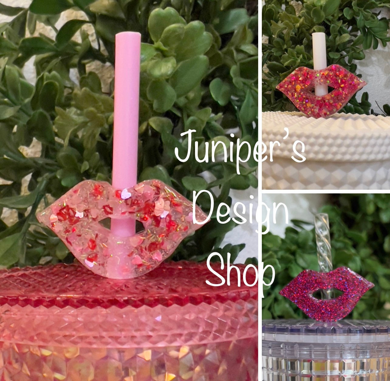 Straw Toppers Straw Topper Lips Straw Toppers Starbucks - Etsy