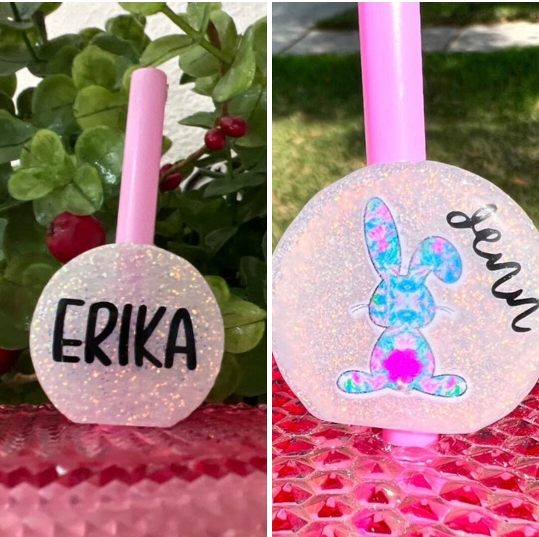 Straw Toppers Custom Straw Toppers Straw Topper Personalized Monogrammed Stanley Starbucks