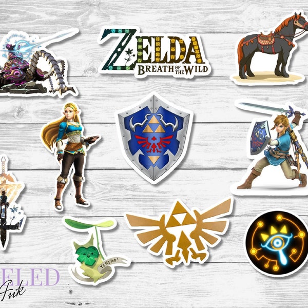 Legend of Zelda Vinyl Stickers Etsy
