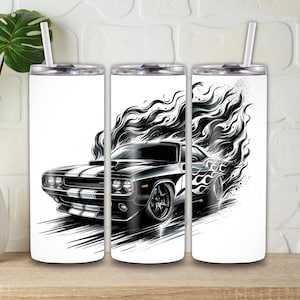 American Muscle Cars Tumbler Wrap - 20oz Design - Sublimation PNG - Perfect Gift for Car Enthusiasts
