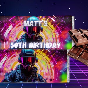 Confezione di barrette di cioccolato per il 50° compleanno - Regalo personalizzato per lui o per lei - Bomboniera unica per feste