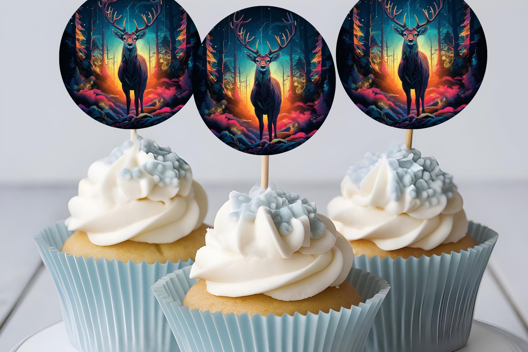 Toppers Per Torta Fantasia Renne - 8