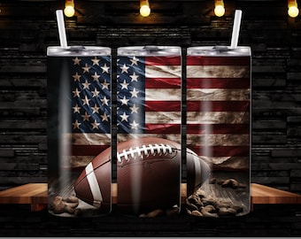 American Football Becher Sublimationsdesign | 20Oz Skinny Tumbler (PNG oder PDF)