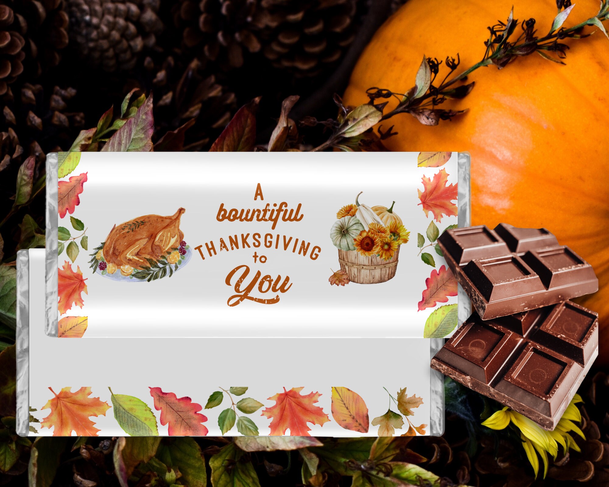 Instant Download Favor Tags Digital Printable Thanksgiving Candy Bar ...