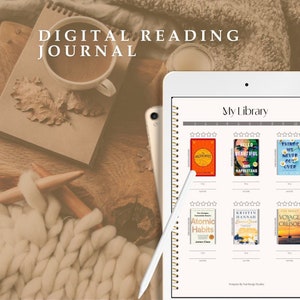 Digital Reading Journal, Digital Reading Planner, Reading Digital Planner, Goodnotes, Reading Tracker, Reading Log, Book Review