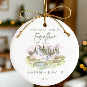 First Christmas Together Ornament, Newlywed Gift Mr & Mrs, Christmas Ornament Personalized, Mr Mrs Wedding Ornament, Wedding Gift Keepsake