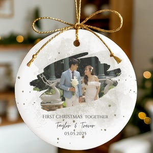 First Christmas Together, Newlywed Gift Mr & Mrs, Christmas Ornament Personalized, Mr Mrs Wedding Ornament, Wedding Gift Keepsake