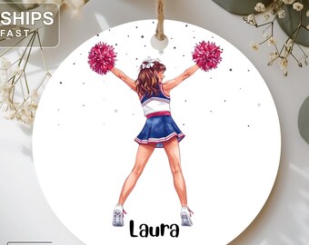 Personalized Cheerleader Ornament, Senior Cheer Gift