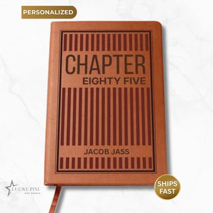 Personalized 85th Birthday Journal, Chapter 85 Custom Name Notebook, 85th Birthday Gift for Him Her, Leather Journal, Turning 85 Memory Book