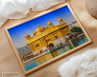Golden Temple Art Print, Harmandir Sahib, Sikh Decor (Digital Download)