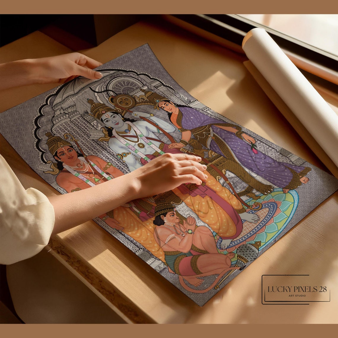 Lord Shree Rama - Digital Printable Art, Wall Art, Hanuman Home Decor ...