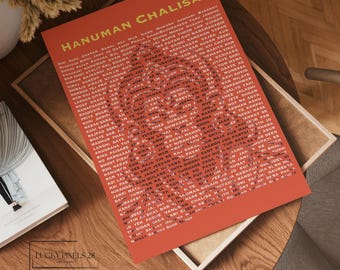 Hanuman Chalisa Art Print: Hindu God Rama Devotee (Digital Download)