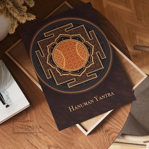 Hanuman Yantra, For Wealth, Health, Prosperity, Removal of all Kinds of Problems, Negativity, Anxiety & Stress, With Multiple Sizes