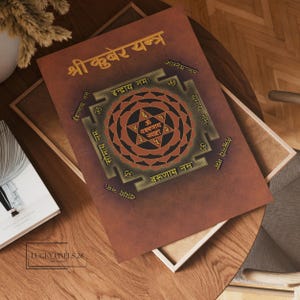 Lord Kubera Yantra, Om Kuberaya Namah, Digital Printable Art, For Wealth, Prosperity, And Health, Powerful Yantra To Balance, Multiple Sizes