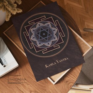 Kamla Yantra, For Wealth, Health, Prosperity, Removal of all Kinds of Problems, Negativity, Anxiety & Stress, With Multiple Sizes