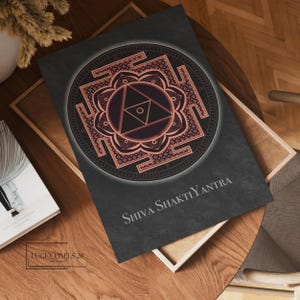 Shiva Shakti Yantra, per ricchezza, salute, prosperità, rimozione di tutti i tipi di problemi, negatività, ansia e stress, con più dimensioni