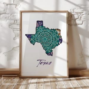Texas Travel Map Wall Art, Minimalist Modern Map of Texas, US Travel Print, Texas City Map Poster, America Map Digital, Instant Download Art