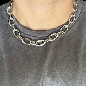 Chunky Chain Necklace, Cable Chain, Punk Necklace, Chain Necklace, Stainless Steel Necklace, Punk Chain Necklace, Layering Necklace