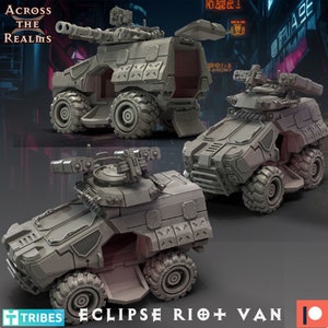 Eclipse Riot Van IFV (1 modelo) da Across The Realms. Escala de 32 mm feita sob encomenda para impressão 3D.