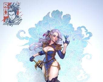 Ronin Arts Workshop Heilog SFW and NSFW. 75mm made to order 3D print miniature