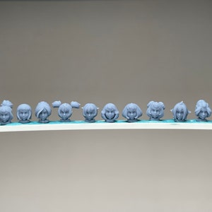 Space Nuns 32mm sci-fi female head pack 11 Bob Cuts 2 by Minigames Miniatures. Made to order 3D print.