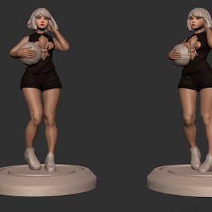 Space Nuns gym suit Battle Sister by Minigames Miniatures. 32mm scale made to order 3D print.