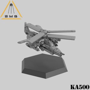 K500 attack VTOL (1 model) by Sir Mortimer Bombito, SMB. 6mm, 1/285 scale 3d printed mini.