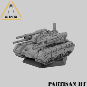 Partisan HT Tank (1 model) by Sir Mortimer Bombito, SMB. 6mm, 1/285 scale 3d printed mini.