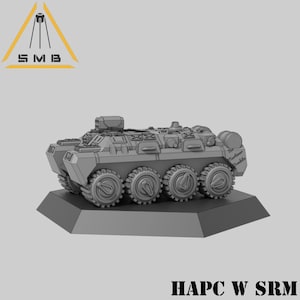 HAPC W heavy transports (2 models) by Sir Mortimer Bombito, SMB. 6mm, 1/285 scale 3d printed mini.