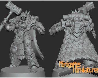 Space Nuns Matriarch Lady Vulkan by Minigames Miniatures. 32mm scale made to order 3D print.