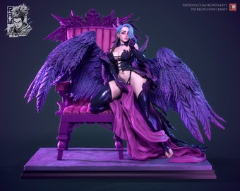 Ronin Arts Workshop Fallen Angel Lilim SFW and NSFW. 75mm made to order 3D print miniature