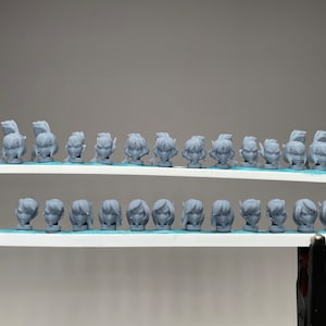 Greater Good 32mm sci-fi female head pack variation 1 by Minigames Miniatures. Made to order 3D print.