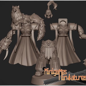 Space Nuns Matriarch Lady Horus V2 by Minigames Miniatures. 32mm scale made to order 3D print.