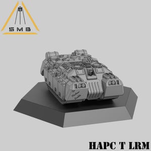 HAPC T heavy transports (2 models) by Sir Mortimer Bombito, SMB. 6mm, 1/285 scale 3d printed mini.