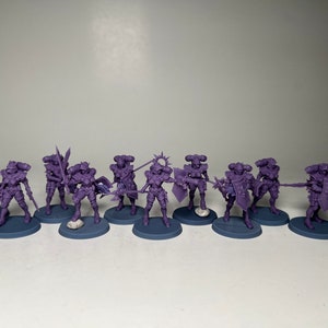 Space Nuns Battle Nun Saints (10 models) by Minigames Miniatures. 32mm scale made to order 3D print.