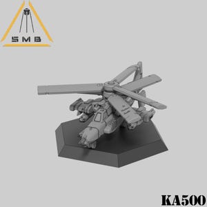K500F (gear down) attack VTOL (1 model) by Sir Mortimer Bombito, SMB. 6mm, 1/285 scale 3d printed mini.
